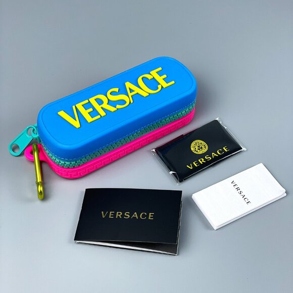 Versace KIDS VK4429U GB1/87 BRAND NEW Sunglasses Black Grey Gold Rectangle Kids - Picture 12 of 12